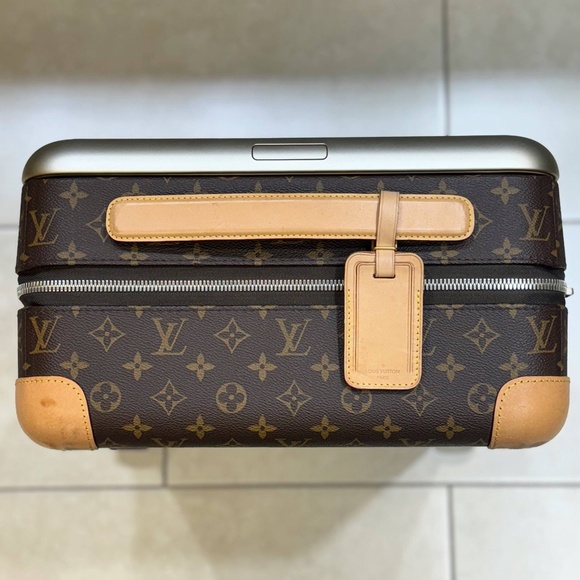 Authentic Louis Vuitton Horizon 50 Monogram Eclipse Suitcase Brown M13768 Luggag - Picture 6 of 16